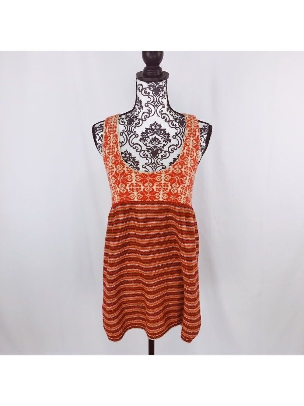 Free People Wool Blend Babydoll Multiprint Tunic Top